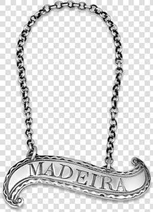 Hester Bateman Silver Madeira Wine Label   Chain  HD Png Download