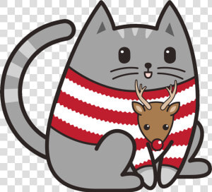 Merry Christmas Cat Sticker By Meowingtons For Ios   Sticker Meowingtons Gif  HD Png Download