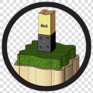 Ozco Building Products Mb 24 Wood Post Anchor Installation   Castle  HD Png Download