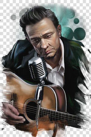 Johnny Cash Paintings  HD Png Download