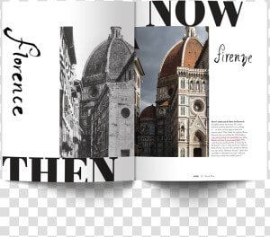 Here And There Is A Two sided Magazine Highlighting   Florence Cathedral  HD Png Download