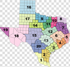Escmap   Texas Esc Regions  HD Png Download