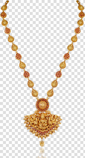 Maha Lakshmi Gold Ruby Haram  HD Png Download