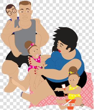 Family  Mom  Mother  Child  Girl  Baby  Daughter  Young   Cartoon  HD Png Download