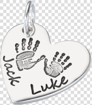 Child Handprint With Heart Png  Transparent Png