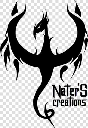 Naters Creations Logo Png Firebird Black   Emblem  Transparent Png