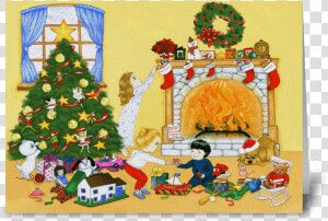 A Magical Christmas Morning Greeting Card   Christmas Tree  HD Png Download