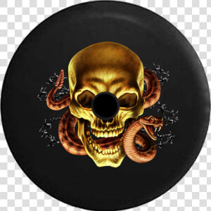 Rattlesnake And Skull  HD Png Download