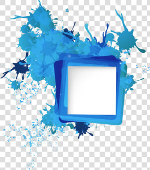 Border Kpop Aesthetic Tumblr Frame Abstract Splash   Blue Splash Background Png  Transparent Png