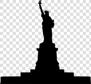 City silhouette statue   Statue Of Liberty  HD Png Download