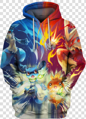 Lucario Vs Blaziken   Hoodie  HD Png Download