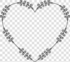 Flourish Heart Frame Clip Arts   Heart  HD Png Download