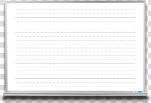 Whiteboard With Penmanship Lines  Narrow Aluminum Frame   Paper  HD Png Download