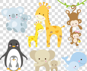 Vector Infant Giraffe Animal Illustration Free Transparent   Cute Monkey Clipart Png  Png Download