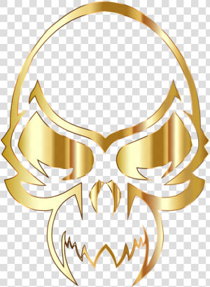 Body Jewelry yellow symbol   Golden Skull Transparent Logo  HD Png Download