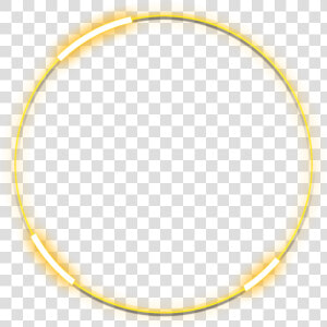  neon  round  yellow  freetoedit  circle  frame  border   Necklace  HD Png Download