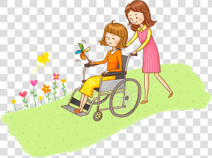 Person Helping Disabled Person Clipart  HD Png Download
