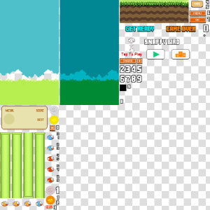 Mobile Flappy Bird Version 12 Sprites  HD Png Download