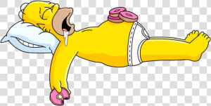 Homer Simpson Laying Down  HD Png Download