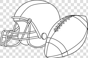 Football Or Rugby Coloring Page   Football And Helmet Clipart  HD Png Download