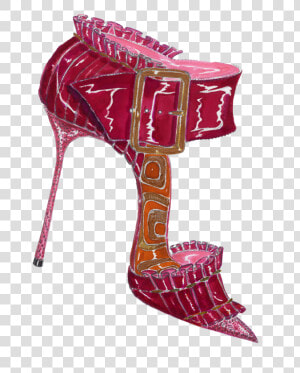 A Sketch Of The Ouf Shoe   Basic Pump  HD Png Download