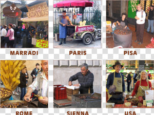 Chestnut Roasting In Italy   Collage  HD Png Download