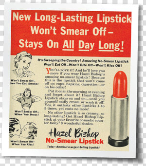 Hazel Bishop Kiss Proof Lipstick  HD Png Download