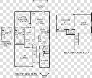 Png 3 Bedroom House Plan With Houseplans Biz 2545 A   2 Story 3 Bedroom Floor Plan  Transparent Png