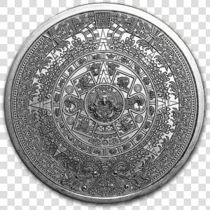 Buy 1 Oz Silver Round   1 Oz Aztec Calendar Silver Round  HD Png Download