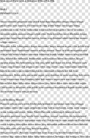 Essay Pancasila Sebagai Etika Politik   Rehearsal For A Play  HD Png Download