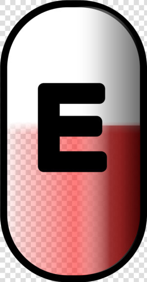 White Red E Pill Svg Clip Arts   Clip Art  HD Png Download