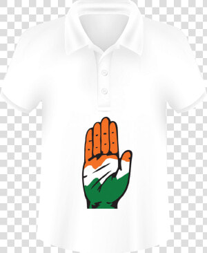 Congress Logo Printed T shirts In White Color   Indian National Congress Logo  HD Png Download