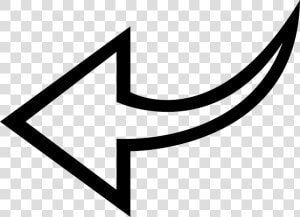 Left Arrow Curved Outline   Curved Transparent Background Arrows  HD Png Download