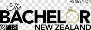 Aso Thebachelornz Tv3 Withring Black   Bachelor New Zealand Logo  HD Png Download
