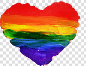 Rainbow Heart   Rainbow Paint Brush Strokes  HD Png Download