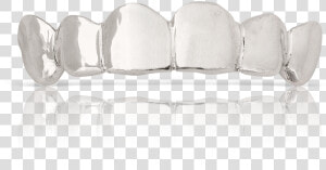 Polished Solid White Gold Teeth   Outdoor Sofa  HD Png Download