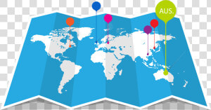Simple Minimalist World Map  HD Png Download
