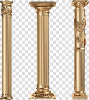Style Gold Column Pole Roman Retro European Clipart   Gold Column Png  Transparent Png