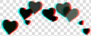  glitch  glitchhearts  scglitchy  glitchy  tiktok   Transparent Heart Crown Filter  HD Png Download