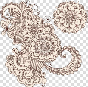 Transparent Henna Clipart   Free Flower Ornament Vector  HD Png Download