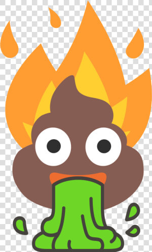 Flaming Poop Emoji  HD Png Download