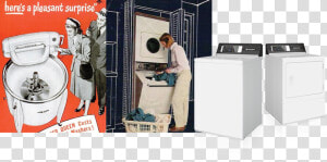 Old Laundry Advertisement And Moderne Use Of Laundry   Speed Queen Coin Advert  HD Png Download
