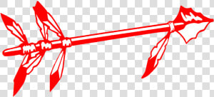 Red Spear Cut Free Images At Clkercom Vector Clip Art   Native American Archer Clipart  HD Png Download