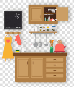 Kitchen Cabinet Illustration Png  Transparent Png