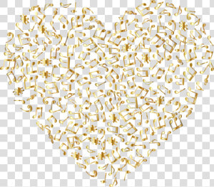 Heart commodity food   Golden Music Notes Png  Transparent Png