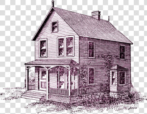 Farmhouse Clipart Drawing   Old Farm House Clipart  HD Png Download