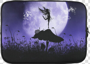 A Beautiful Fairy Dancing On A Mushroom Silhouette  HD Png Download