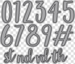 Blackboard Numbers   Calligraphy  HD Png Download
