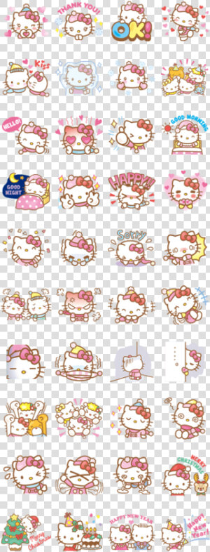 Cute Line Stickers Sanrio  HD Png Download