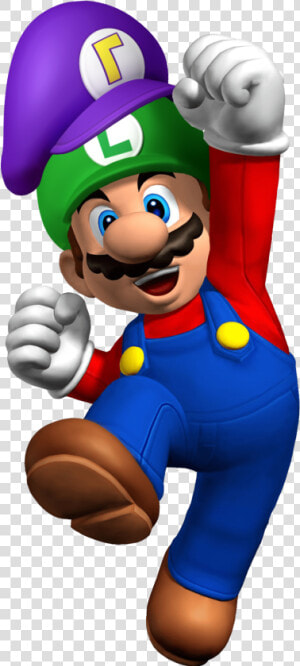 Waluigi’s Hat On Luigi’s Hat On Mario   Imagenes Png Mario Bros  Transparent Png